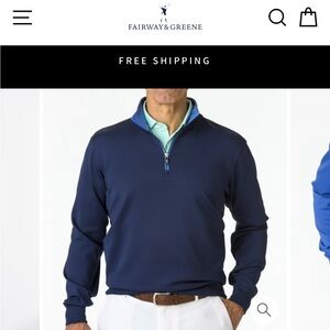 Fairway and Greene Blue Pullover, TPC Sawgrass, Size Medium